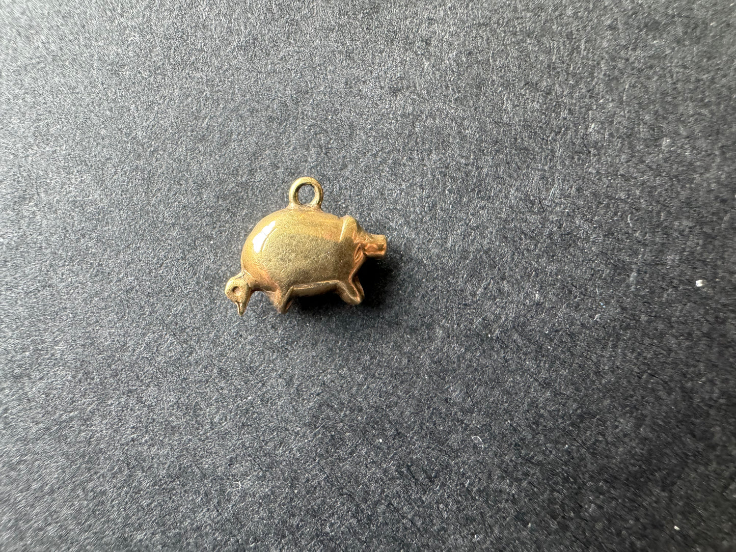 Tiny Gold Pig Charm