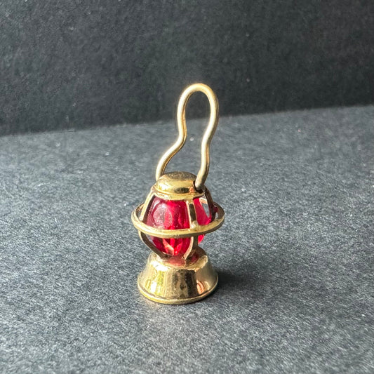 Gold and Red Crystal Lantern Charm