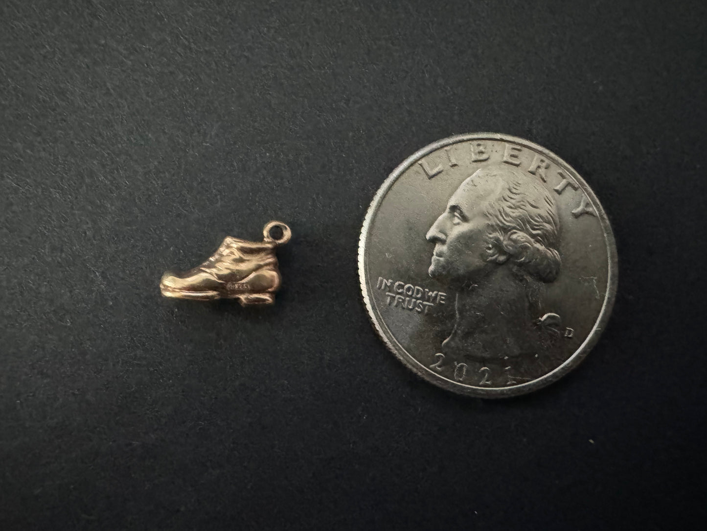 Tiny 9k Gold Shoe Charm