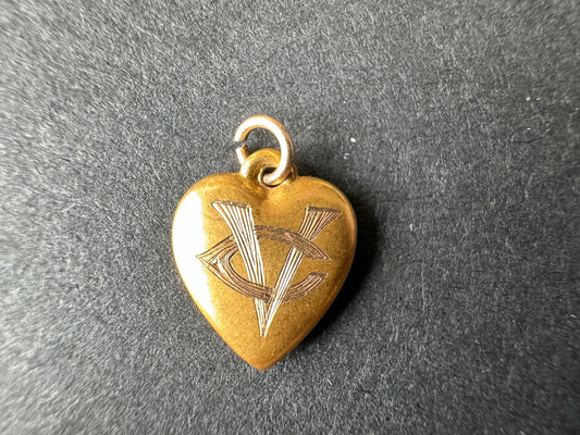 Small Monogrammed Heart Charm