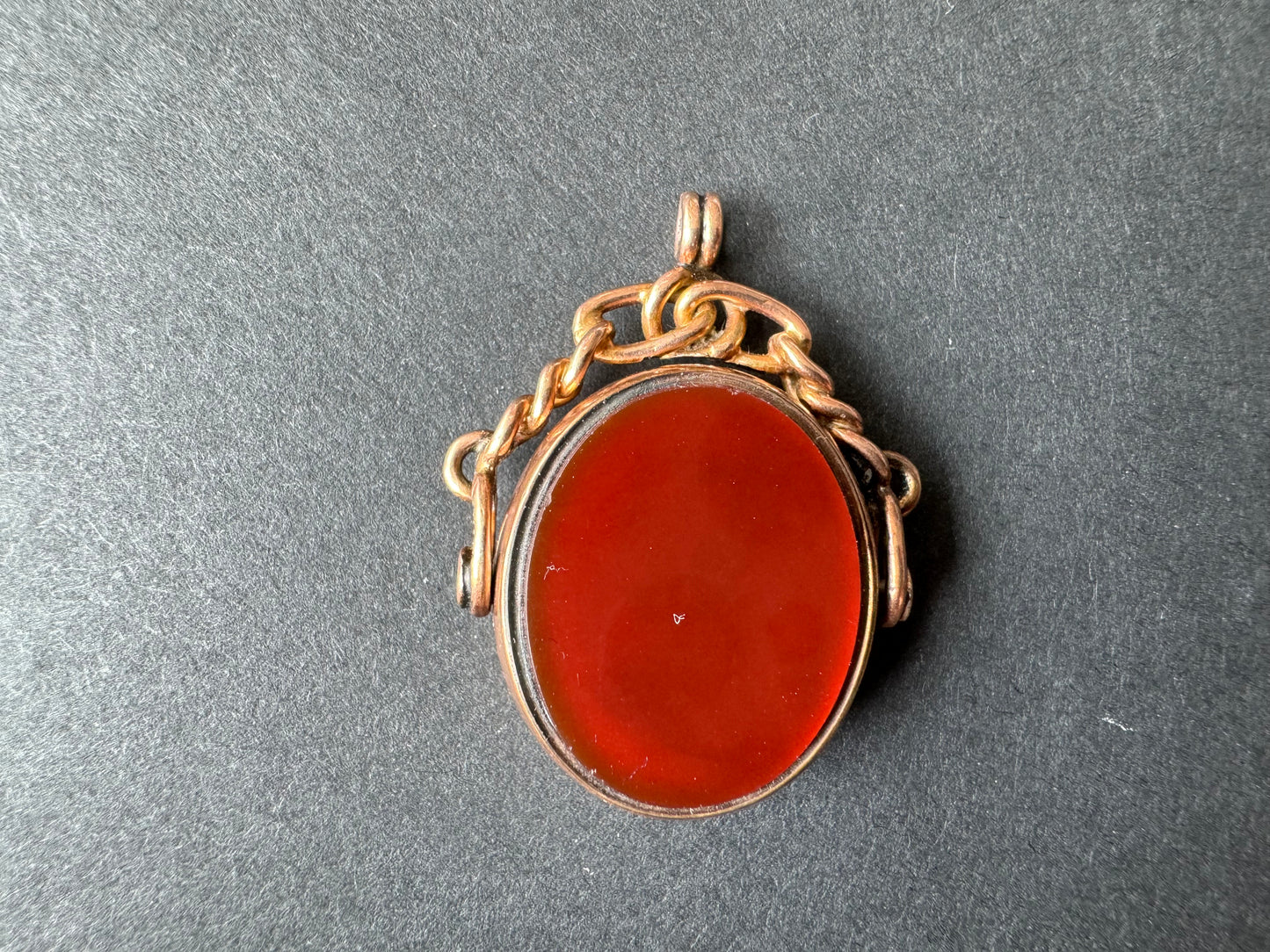 Carnelian and Bloodstone Flip Fob