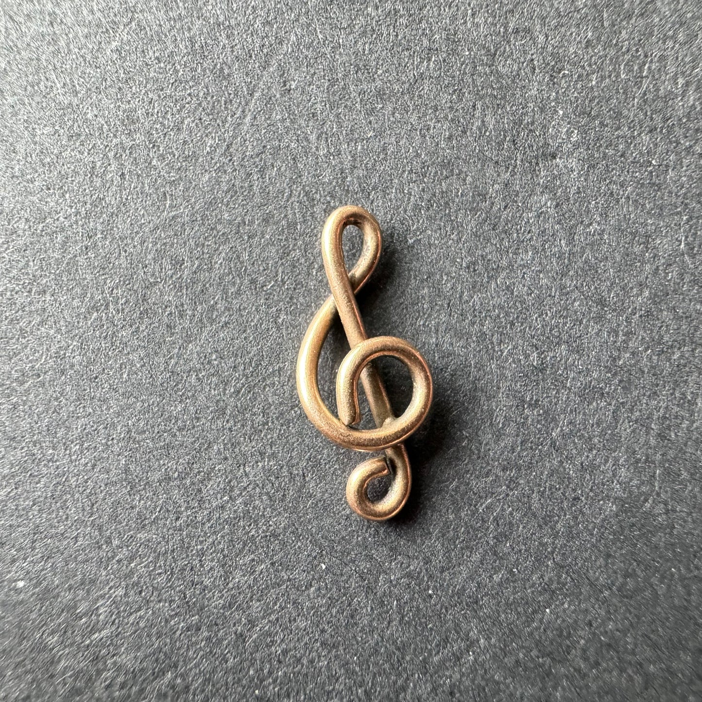 Gold Music Staff Charm 14k