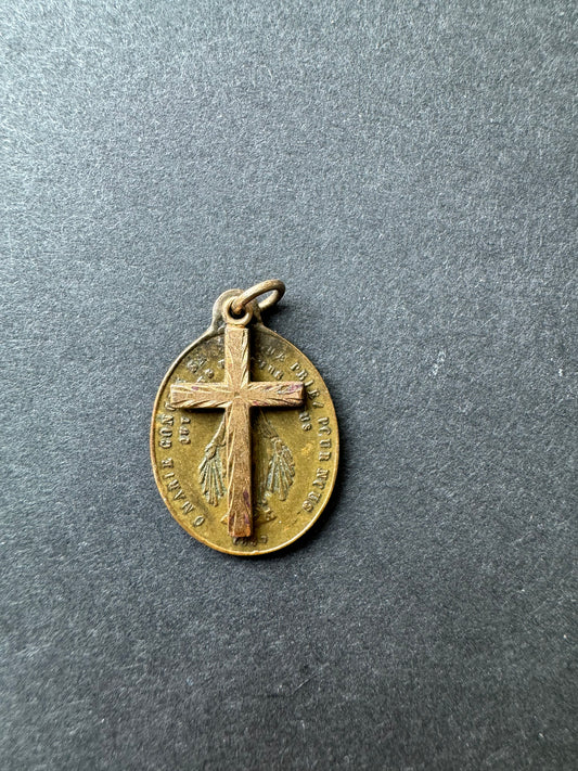 French St. Hilary and St. Mary Charm with Cross