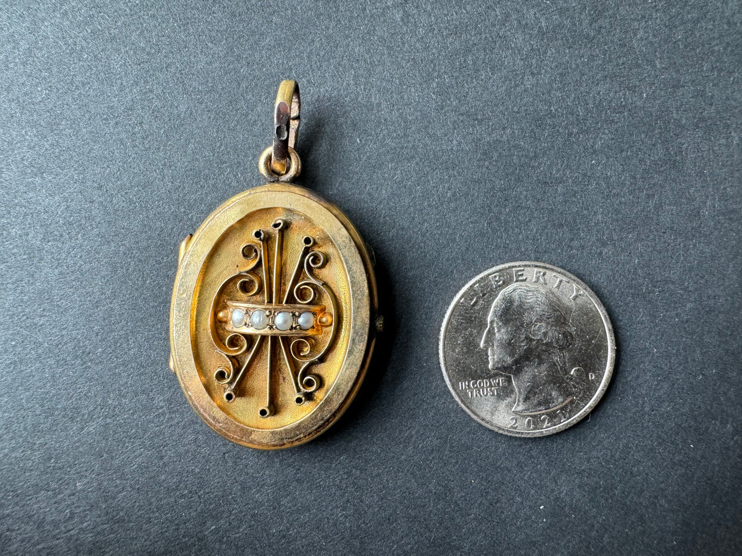 Gold and Seed Pearl Locket