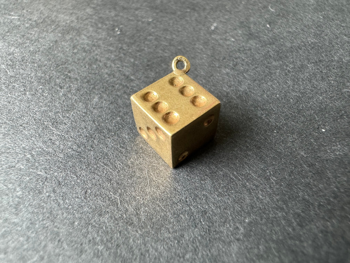 Gold Dice Charm