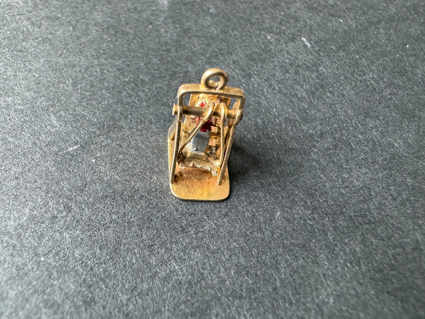 Person Swinging 14k and Enamel Charm