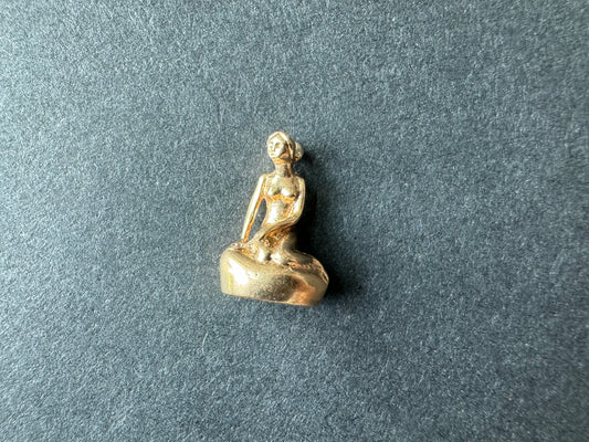 14k The Little Mermaid Statue Charm