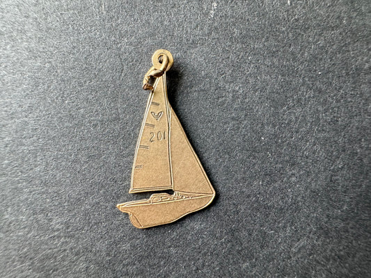 14k Gold Sailboat Charm