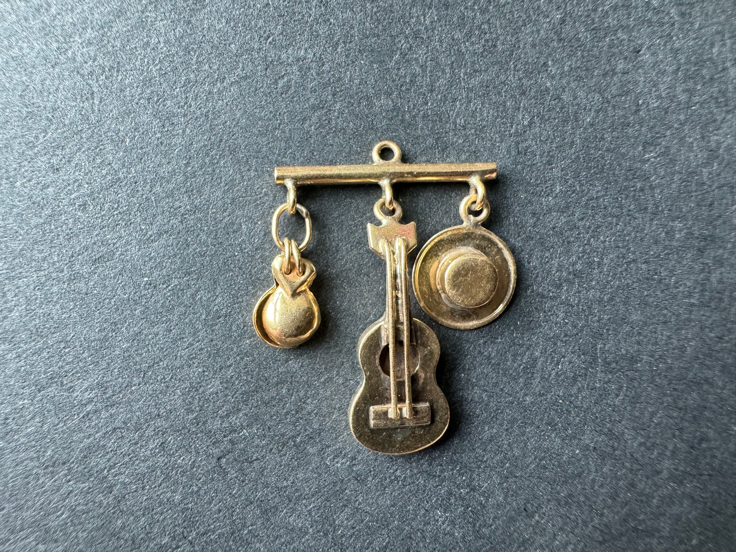 Gold Musician Accessories Charm