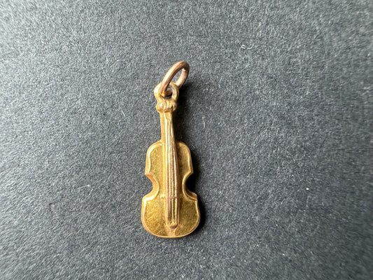 Gold Violin Charm