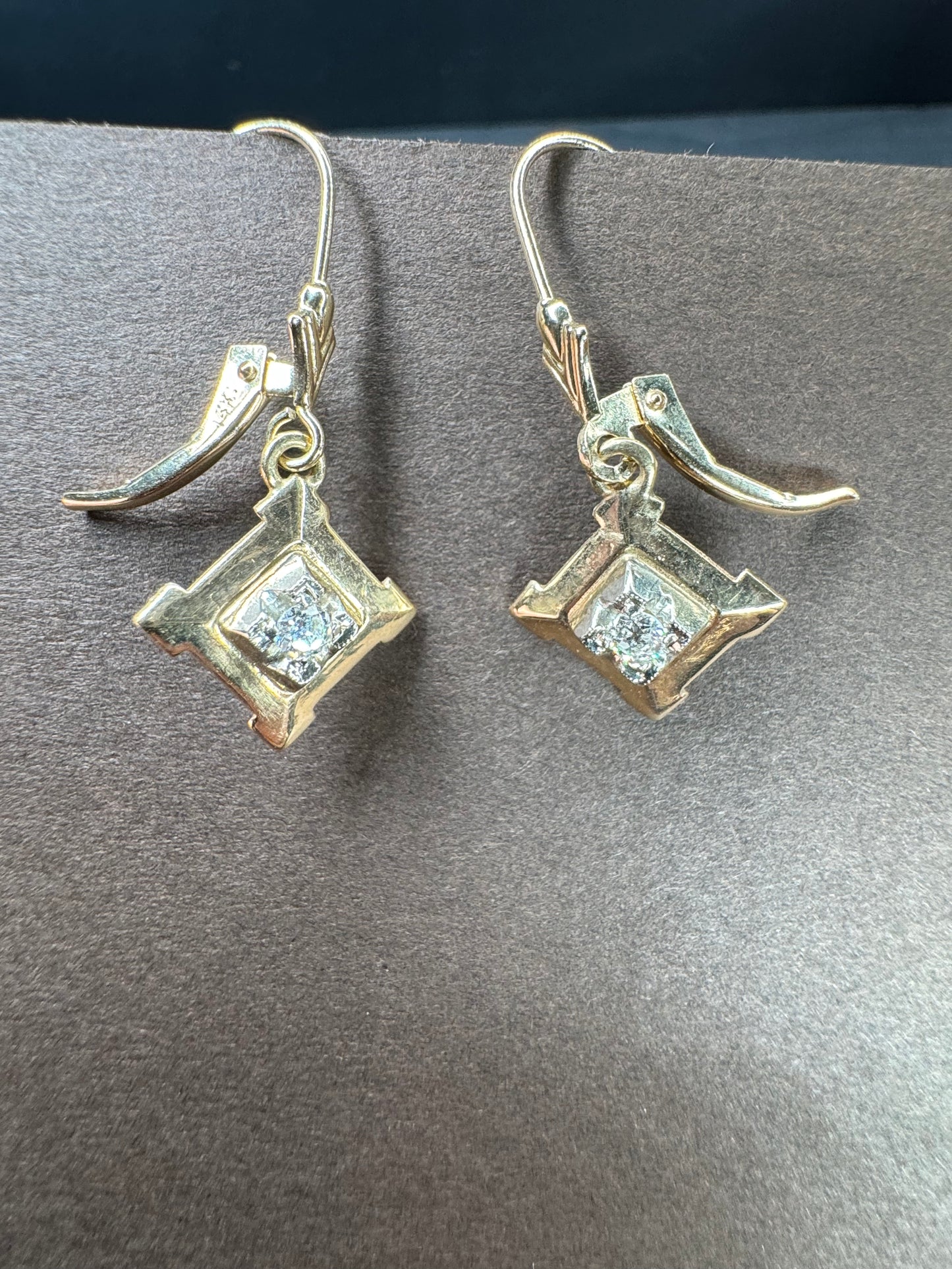 14k 1930s Diamond Earrings