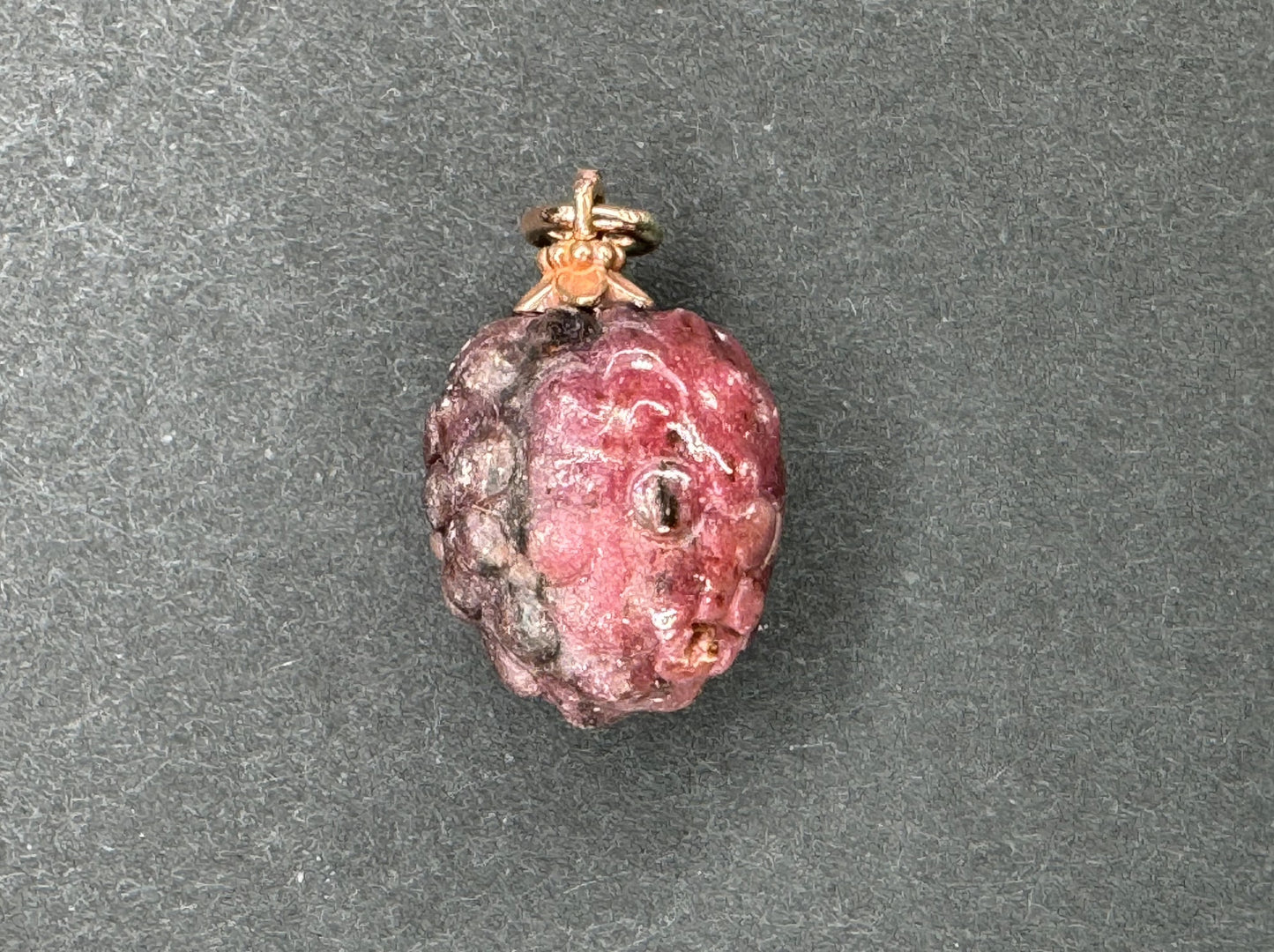 14k Carved Ruby Raspberry