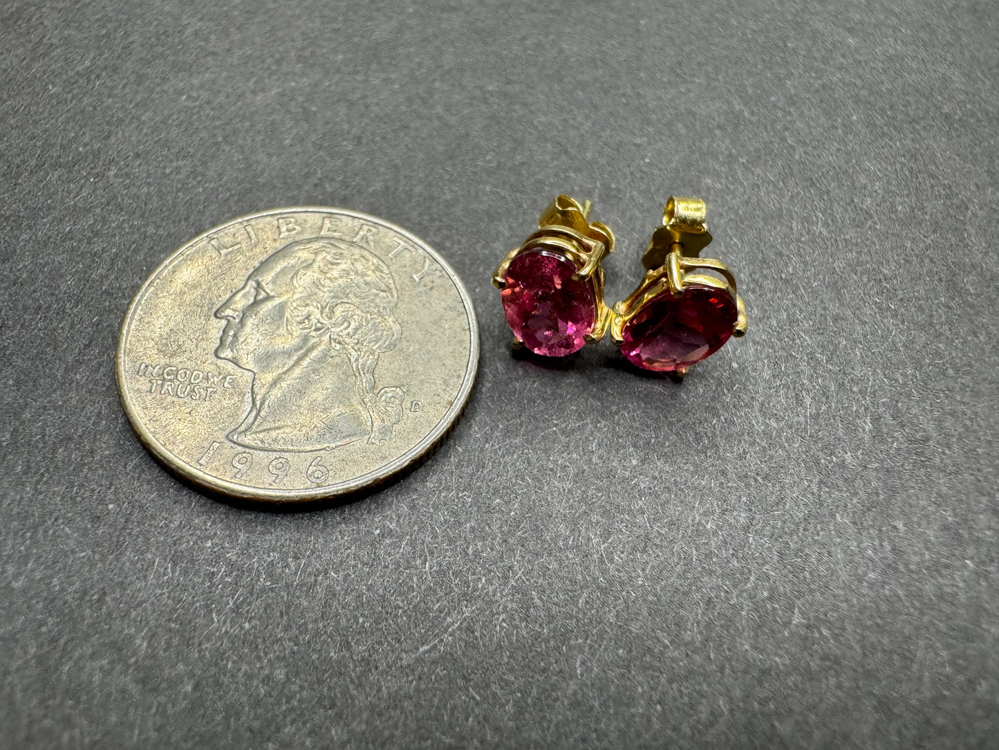 14k Tourmaline Stud Earrings