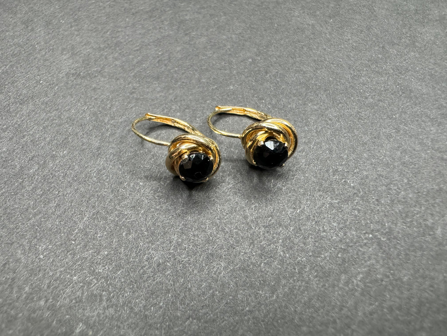 14k Love Knot Sapphire Earrings