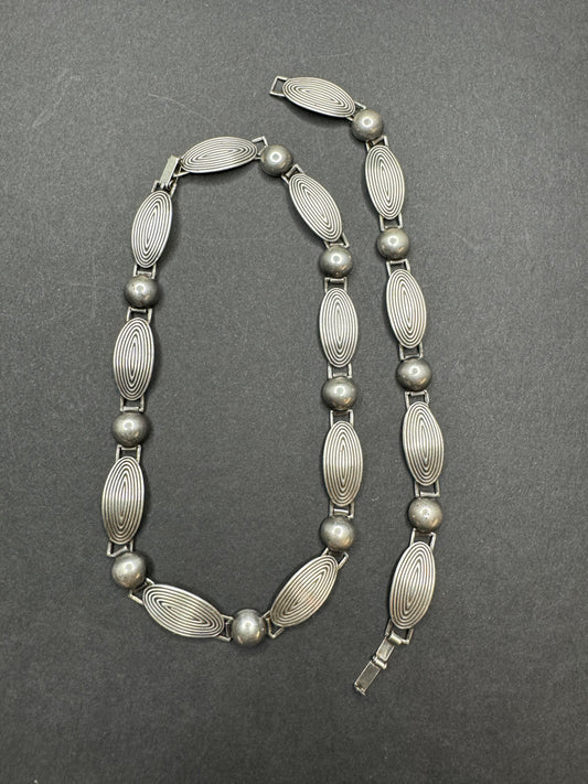 1930s Sterling Choker and Bracelet