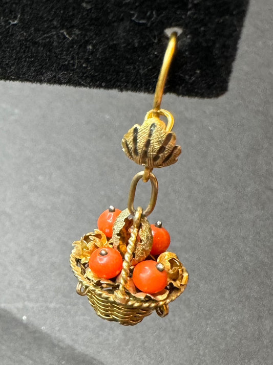 10k & 12k Coral Basket Earrings