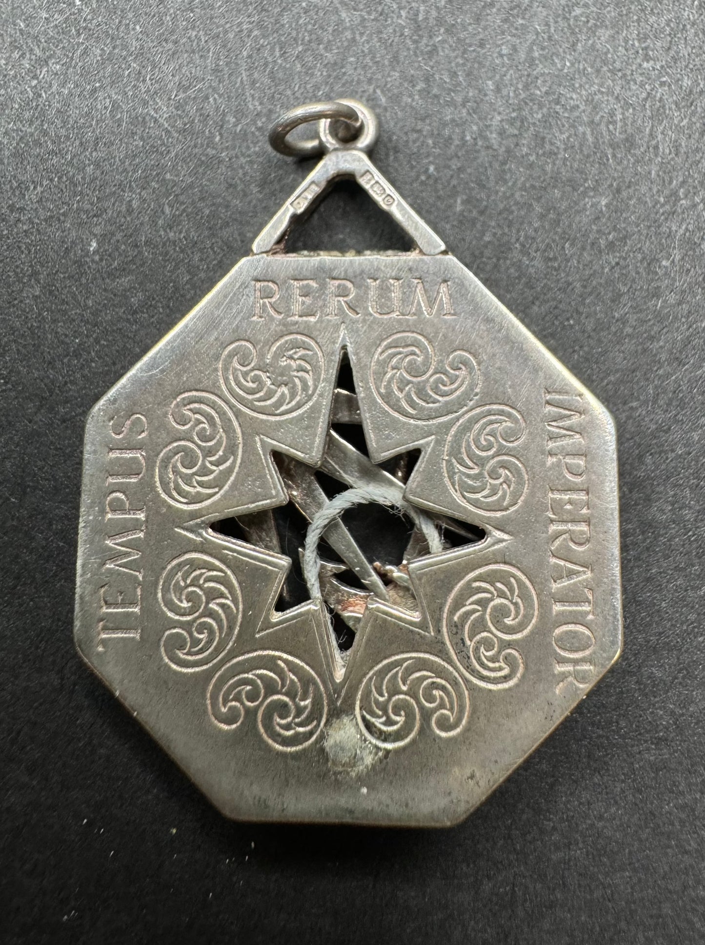 Vintage Sterling Sundial Pendant