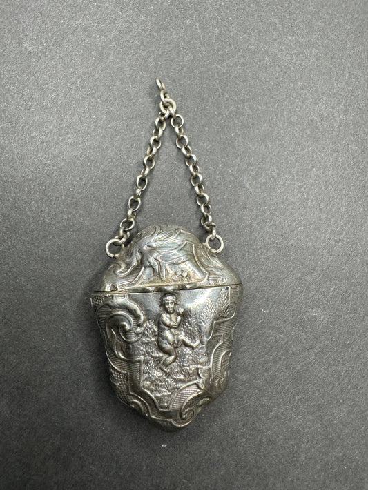 Repousse Dutch Silver Hanging Locket