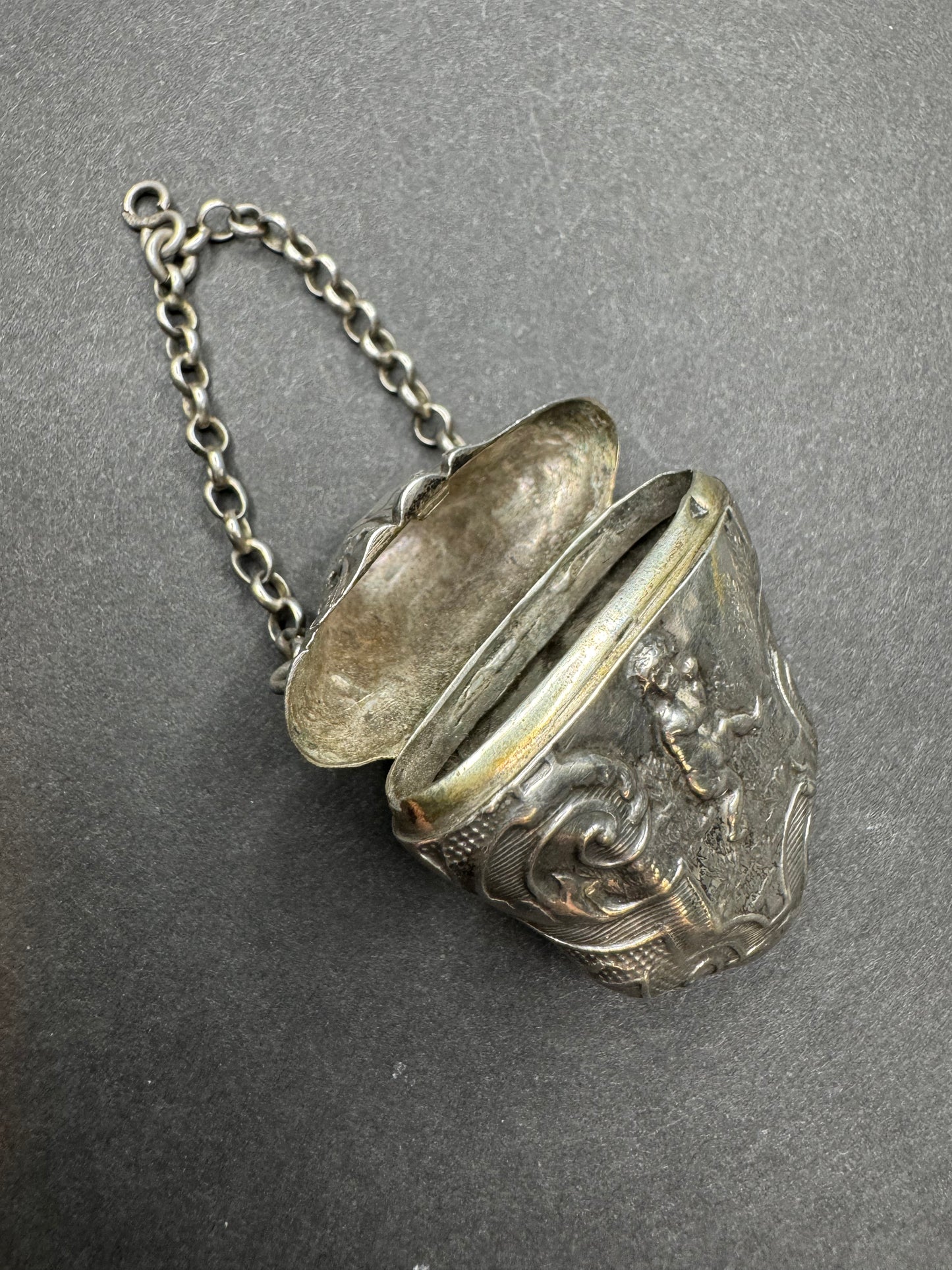 Repousse Dutch Silver Hanging Locket