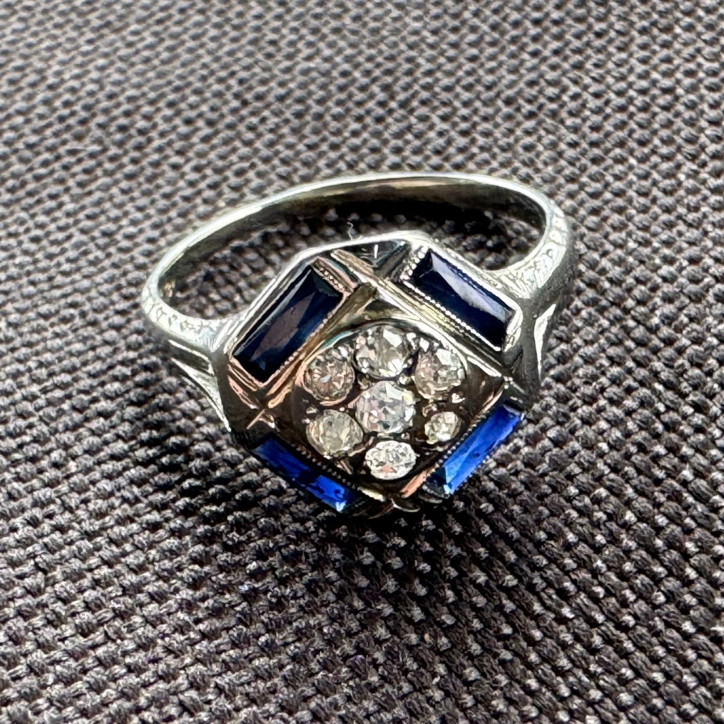 18k Sapphire and Diamond Ring