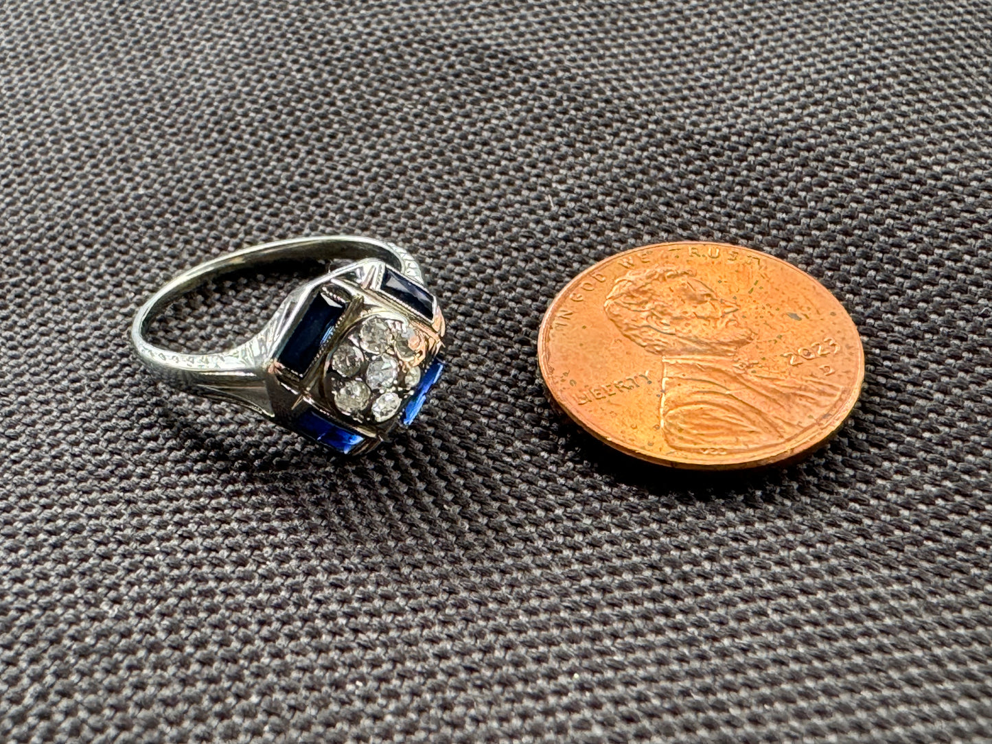 18k Sapphire and Diamond Ring