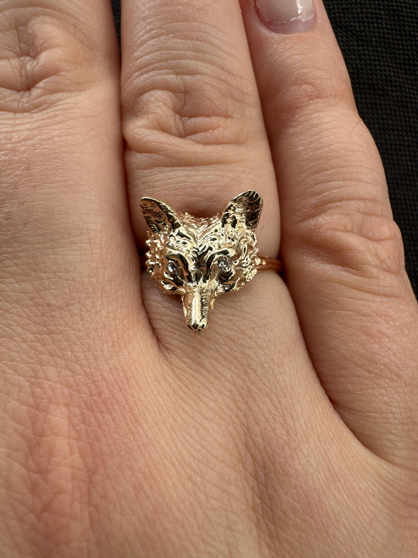 1900s Fox Ring with Diamond Eyes