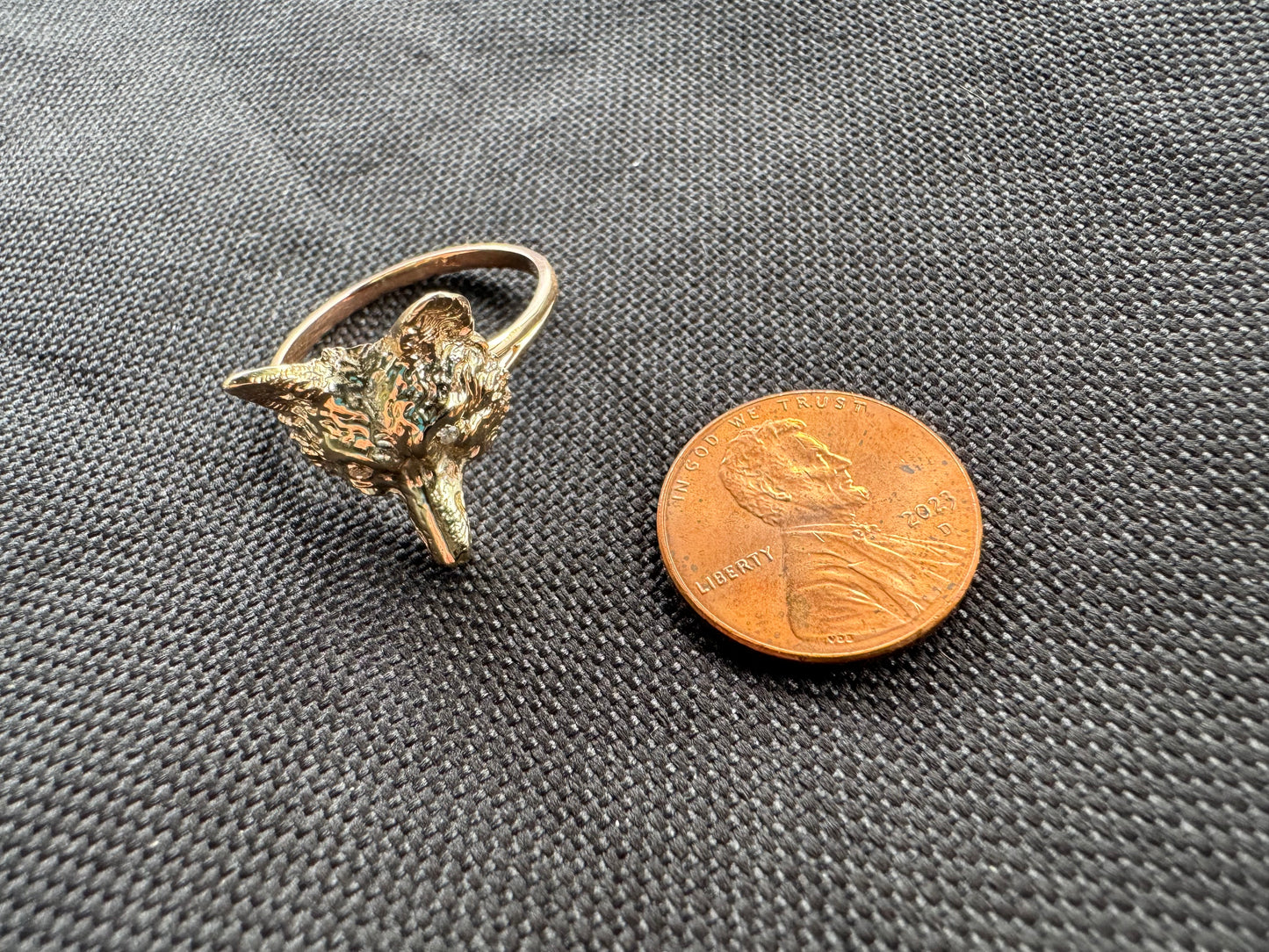 1900s Fox Ring with Diamond Eyes