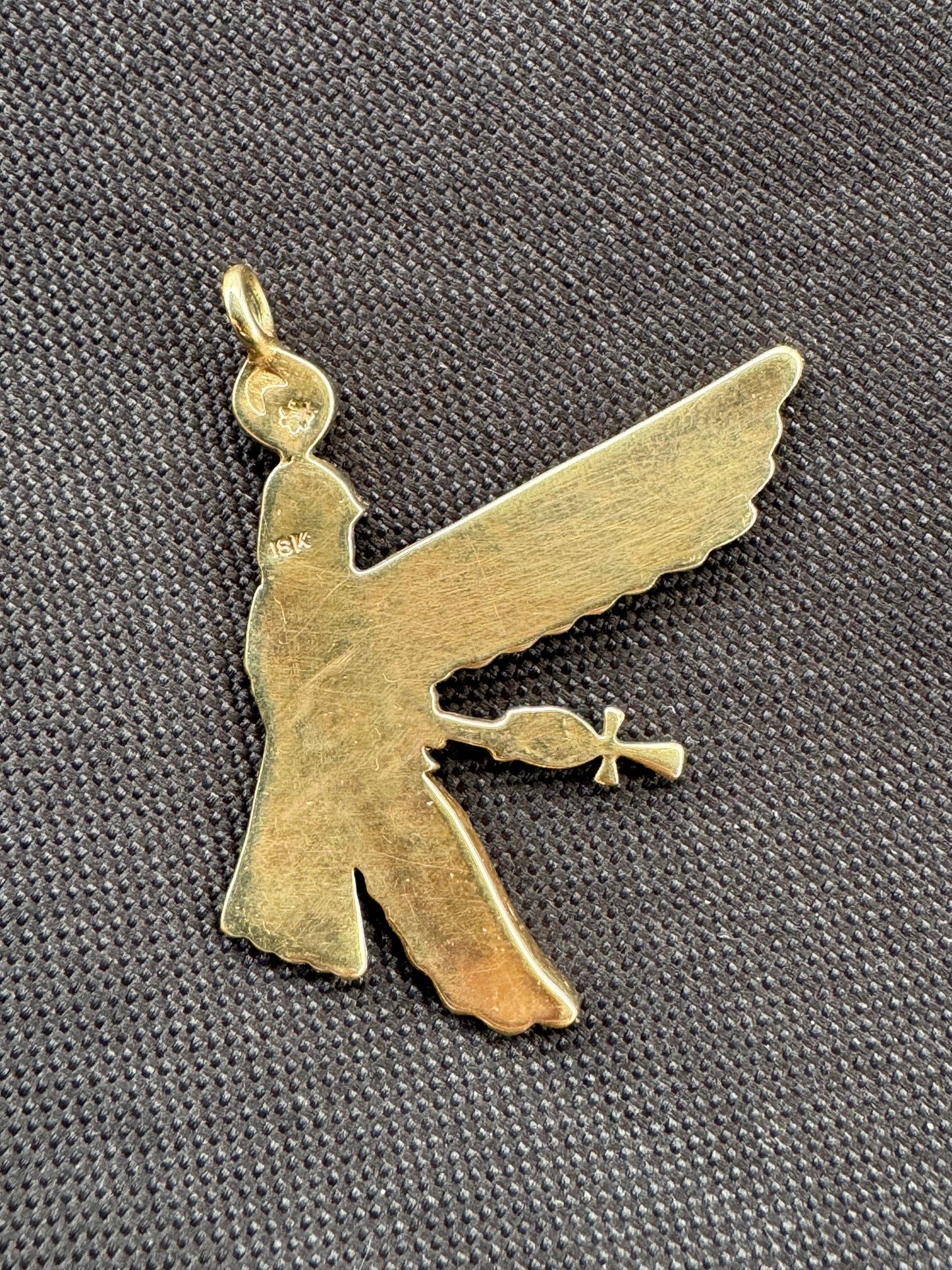 18k Enamel Ra Egyptian Goddess Pendant