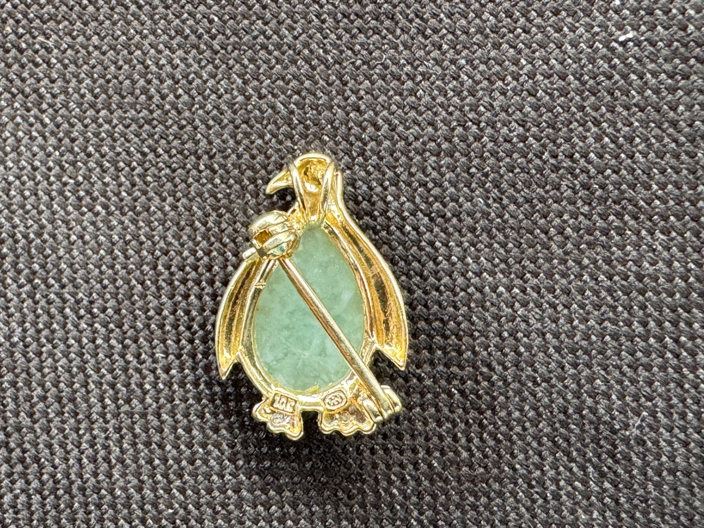 14k Chalcedony Penguin Pin/Charm Combo