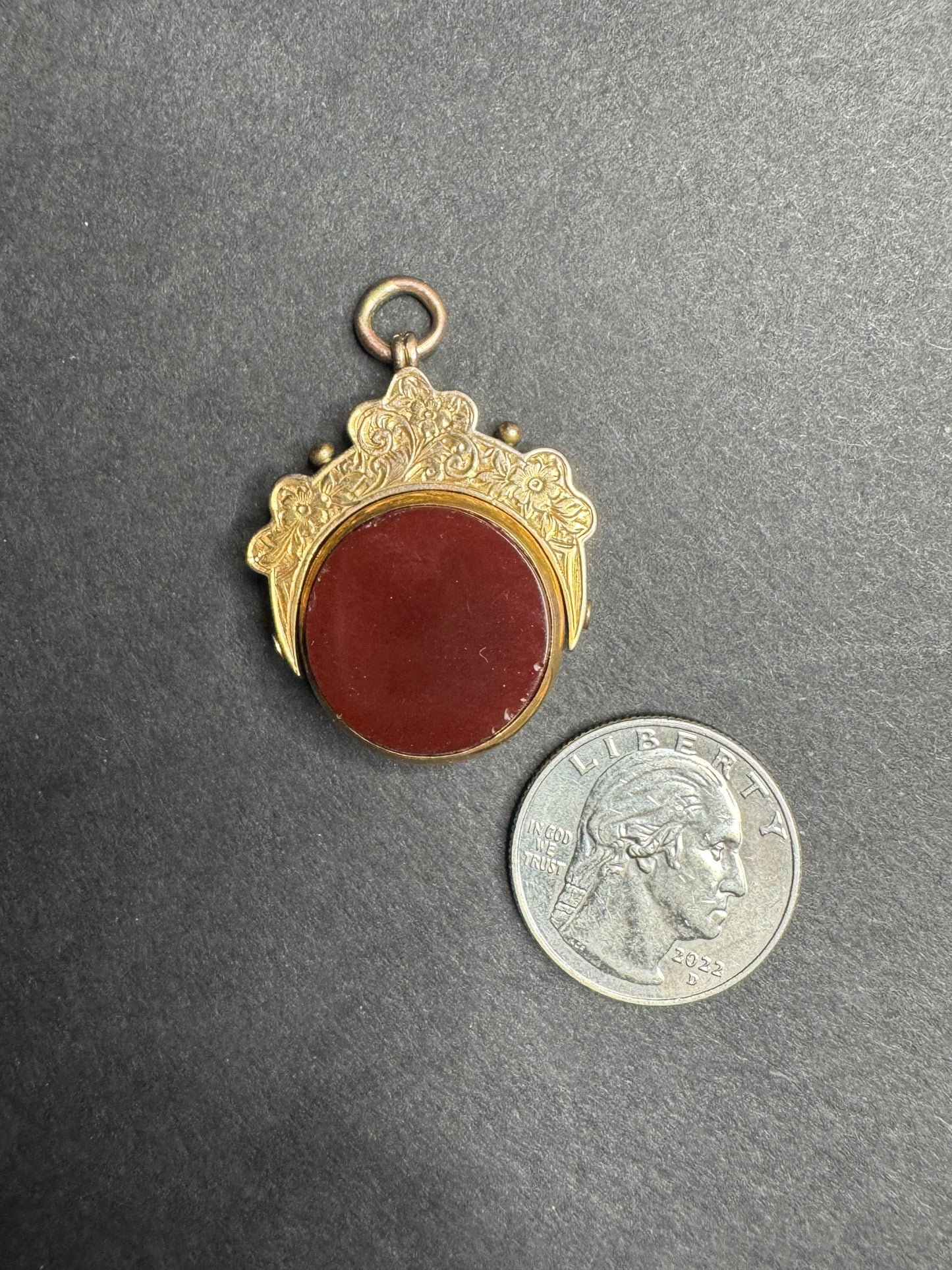 9k English Bloodstone and Carnelian Watch Fob