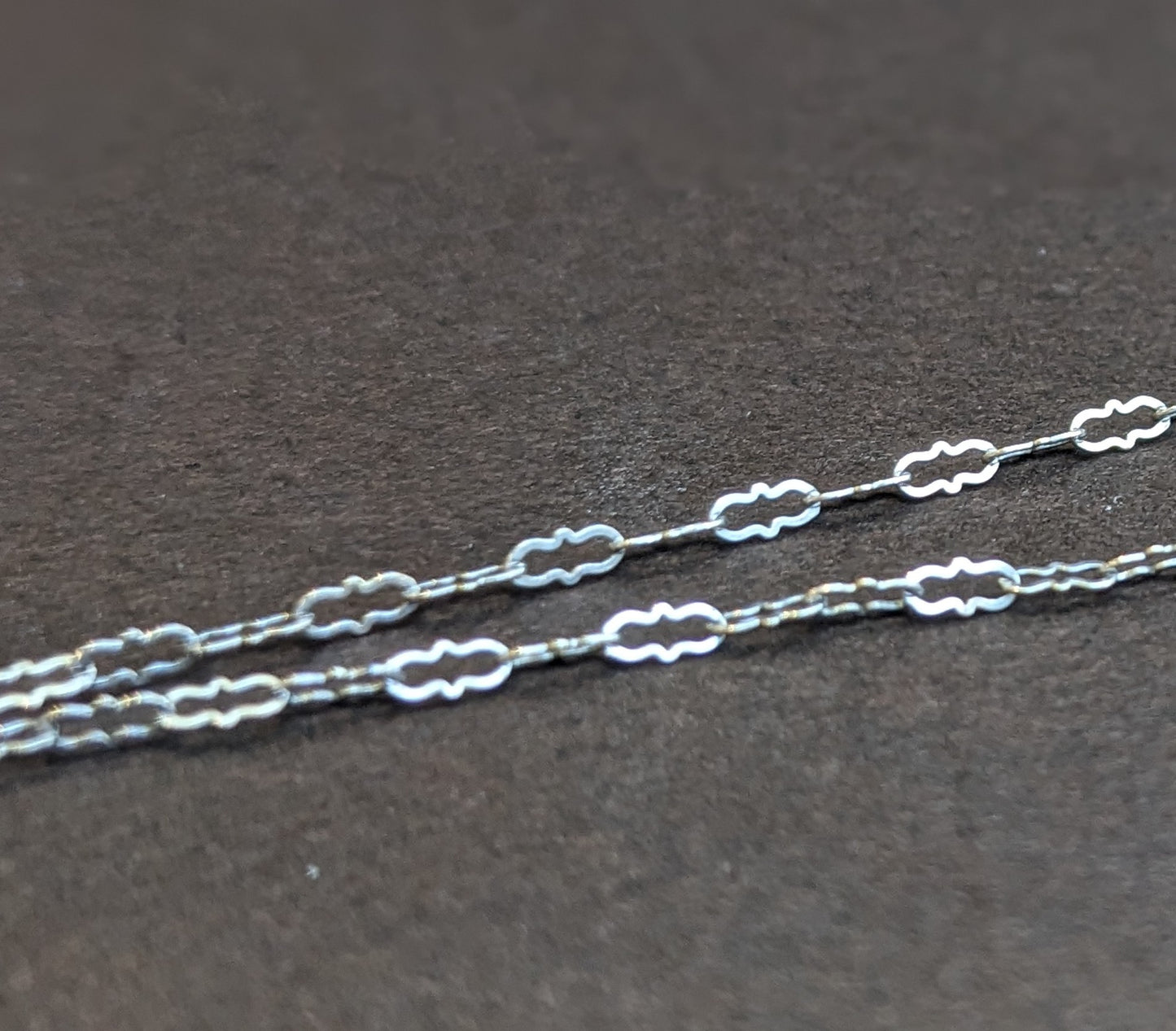 14k White Gold 1940s Chain