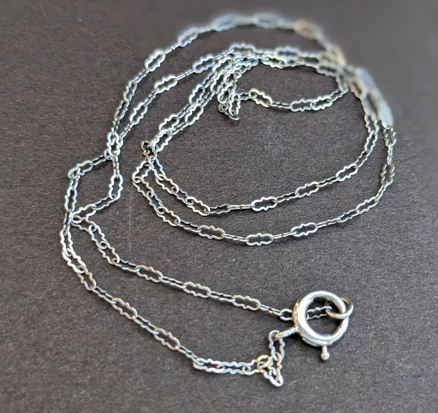 14k White Gold 1940s Chain