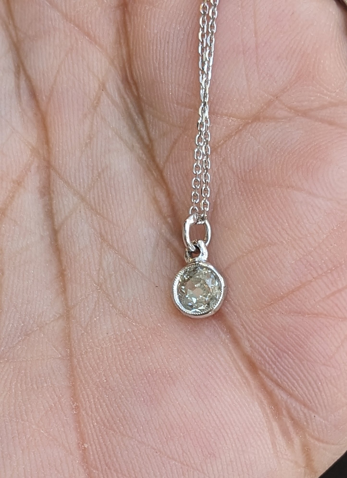 14kt Diamond Solitaire Necklace