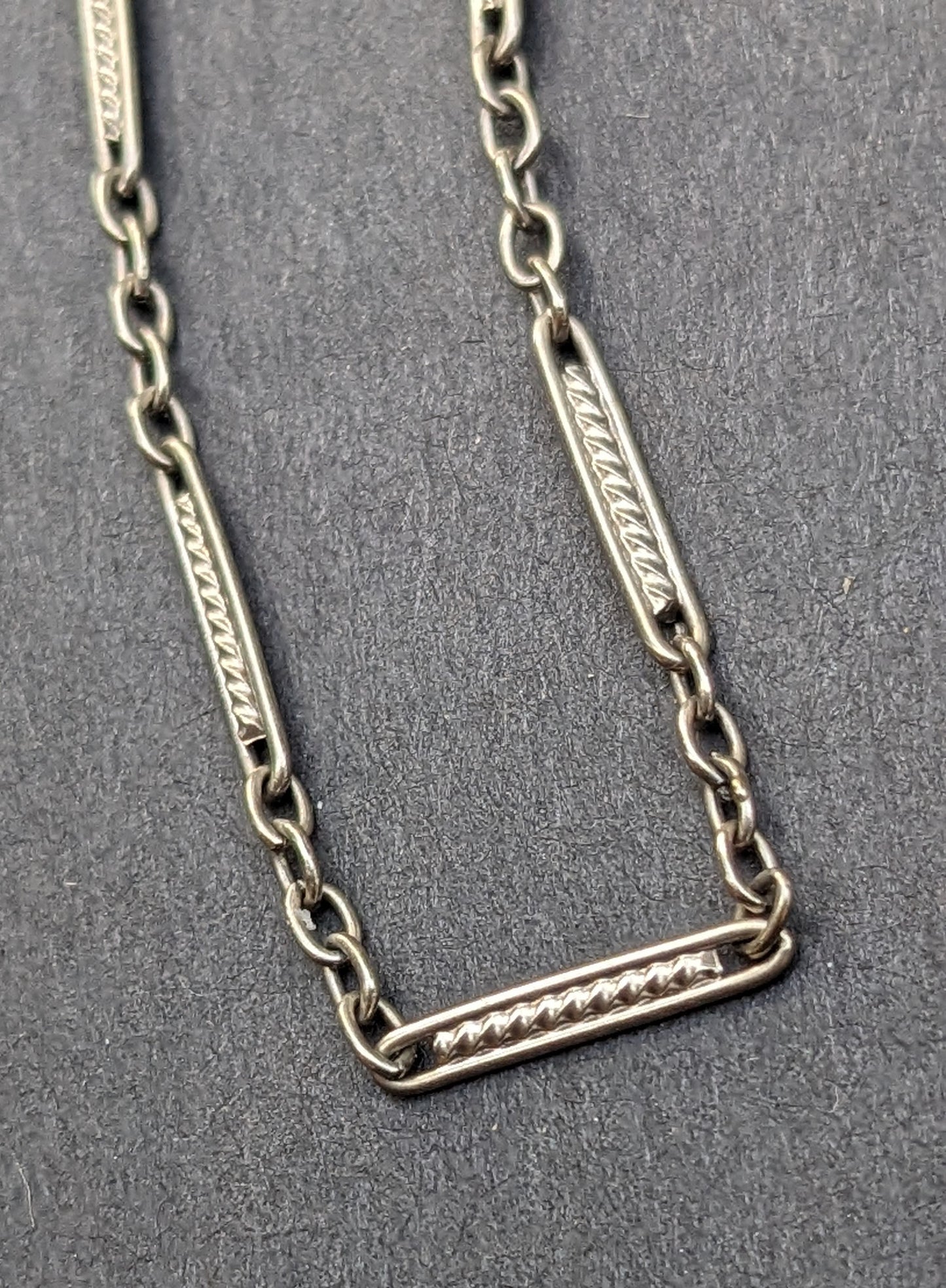 14kt machine turned watch chain with double c-clasp