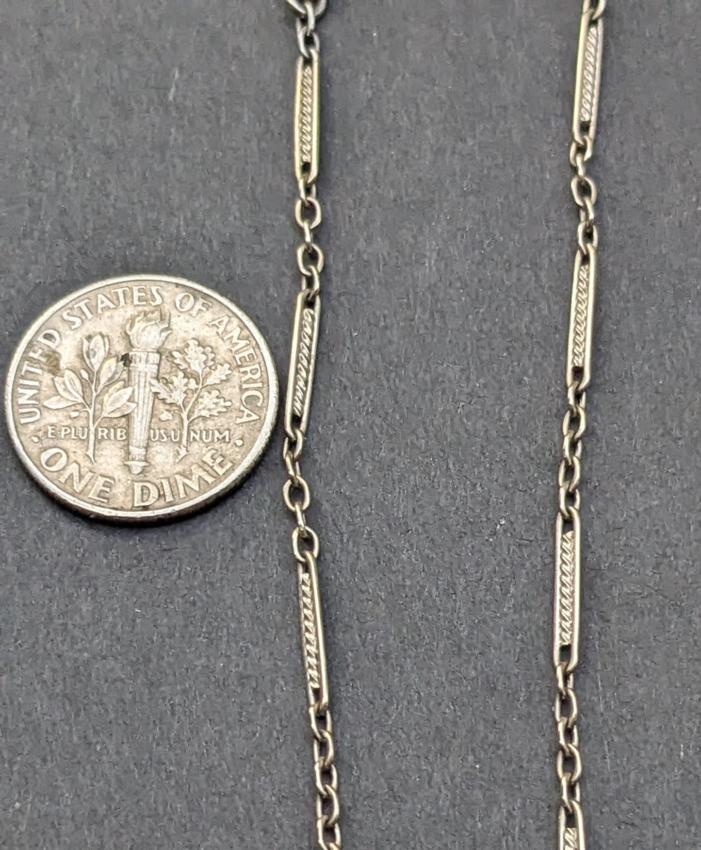 14kt machine turned watch chain with double c-clasp