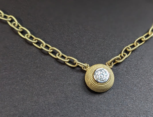 18kt Gold Link Diamond Necklace