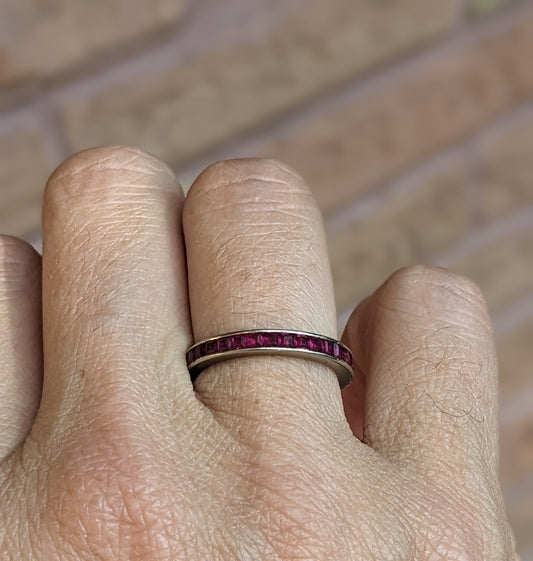 French Cut Ruby Eternity Band (19)