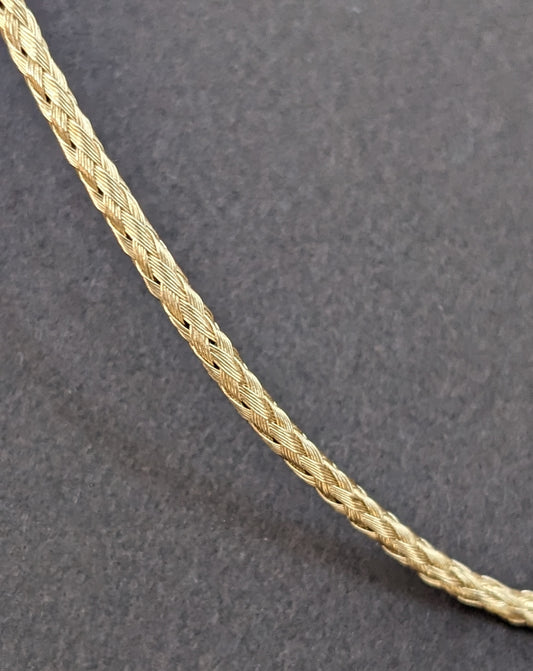 14k Gold Braided Necklace