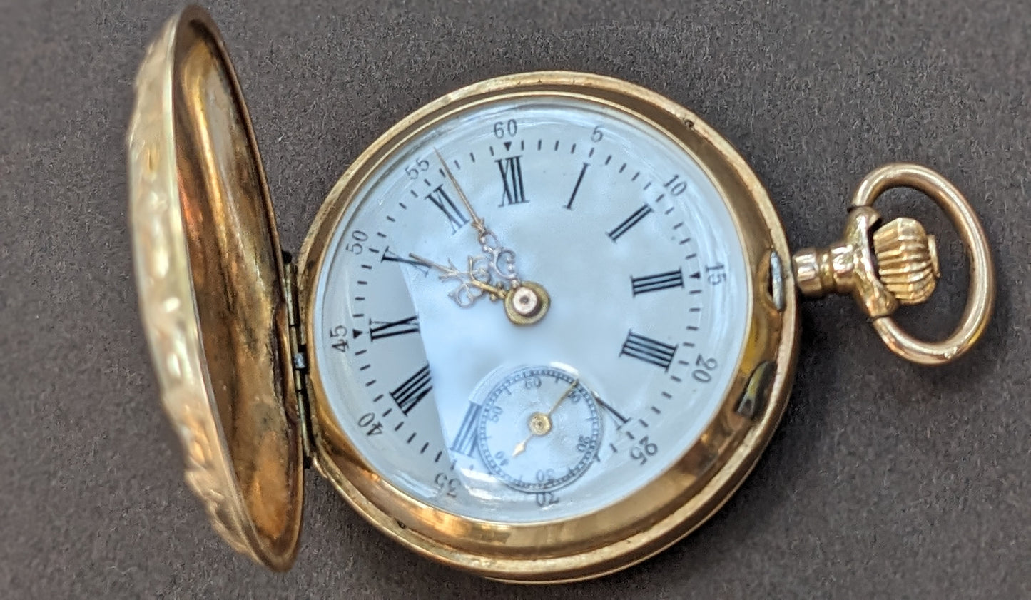 Engraved Diamond Pocket Watch