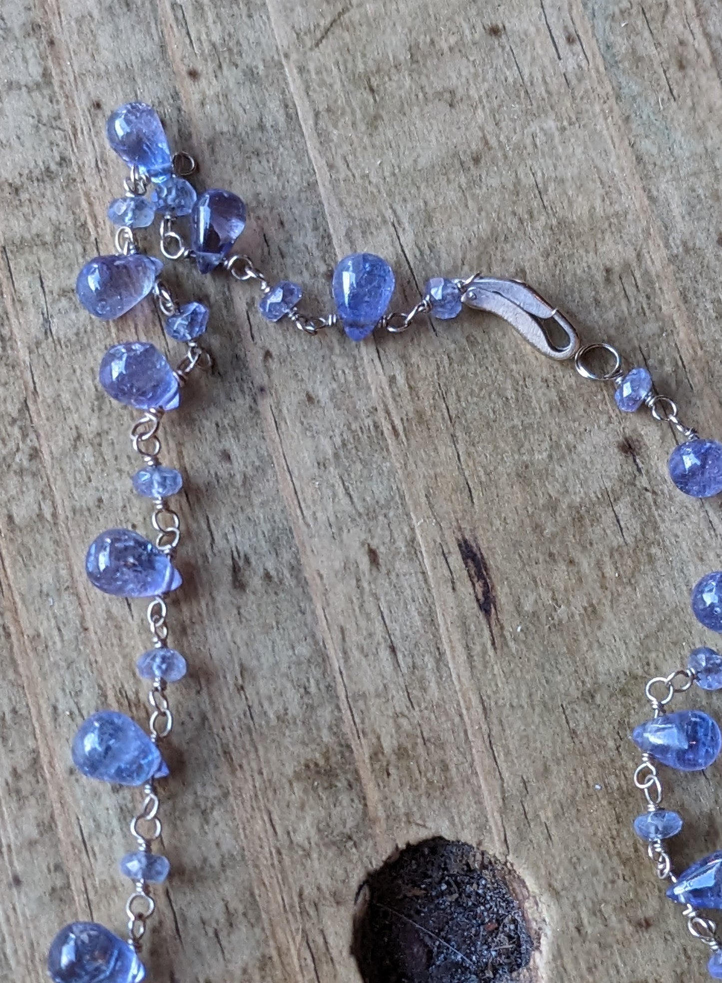 White Gold Tanzanite Necklace