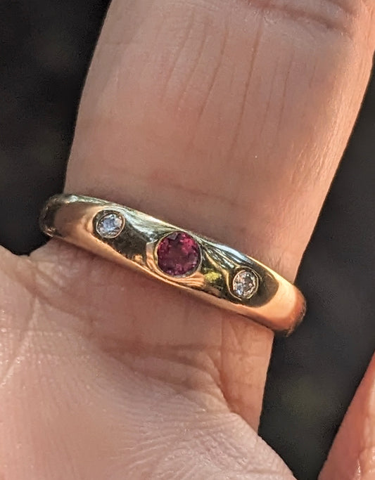 14kt German Ruby and Diamond Band (30)