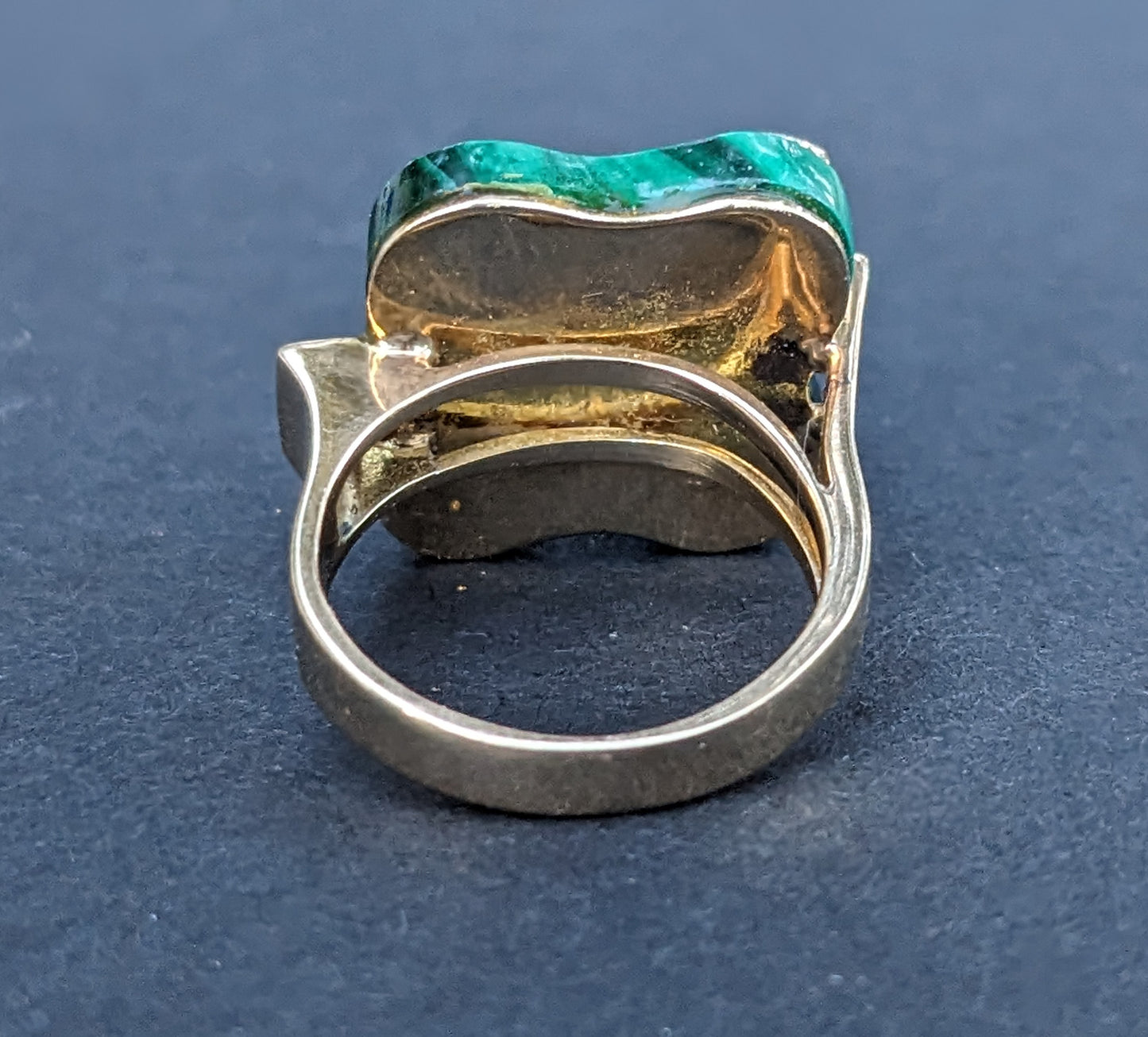 18K Malachite and Diamond Ring