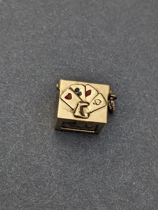 Deck of Cards in 14K Box Charm