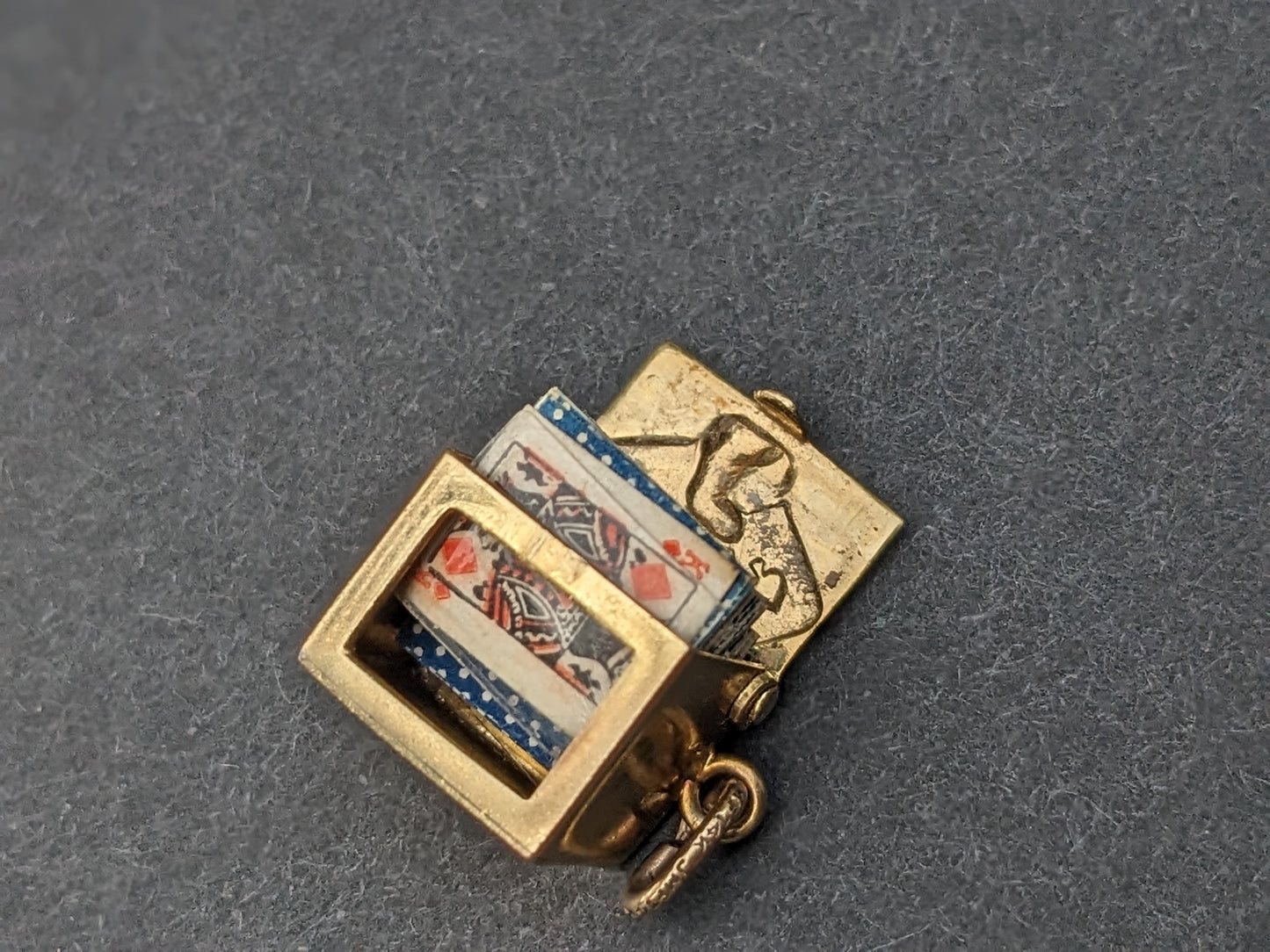 Deck of Cards in 14K Box Charm