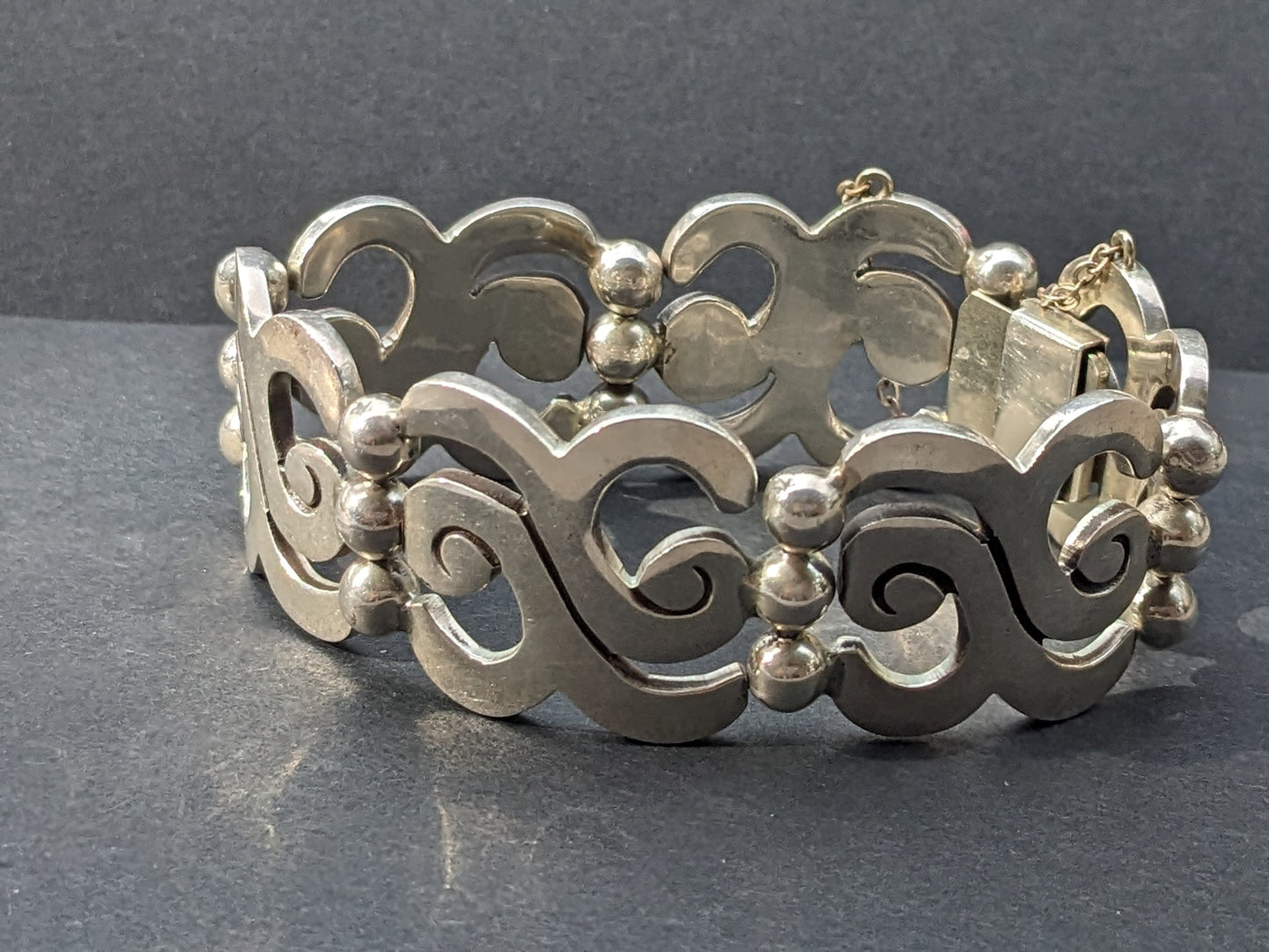 Heavy Taxico Silver Bracelet