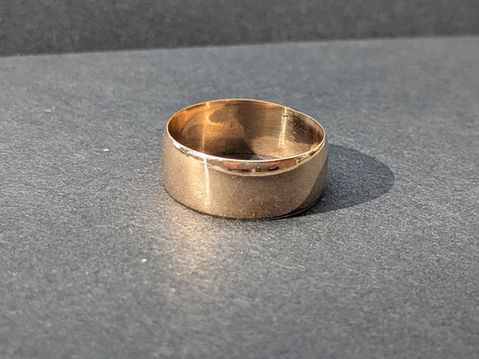 12K Rose Gold Wide Band Ring