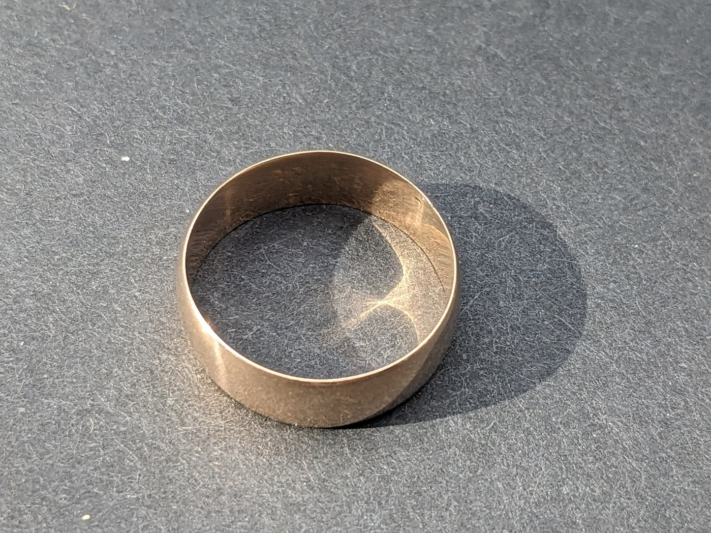 12K Rose Gold Wide Band Ring