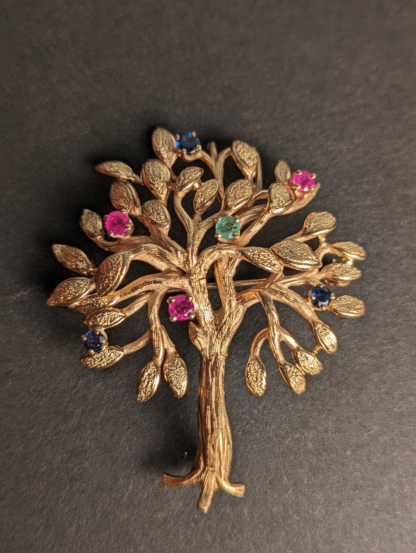 Henry Dankner & Sons Large 14k yellow gold vintage Tree brooch