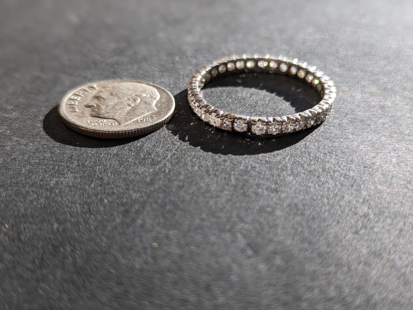 Vintage diamond eternity band size 11