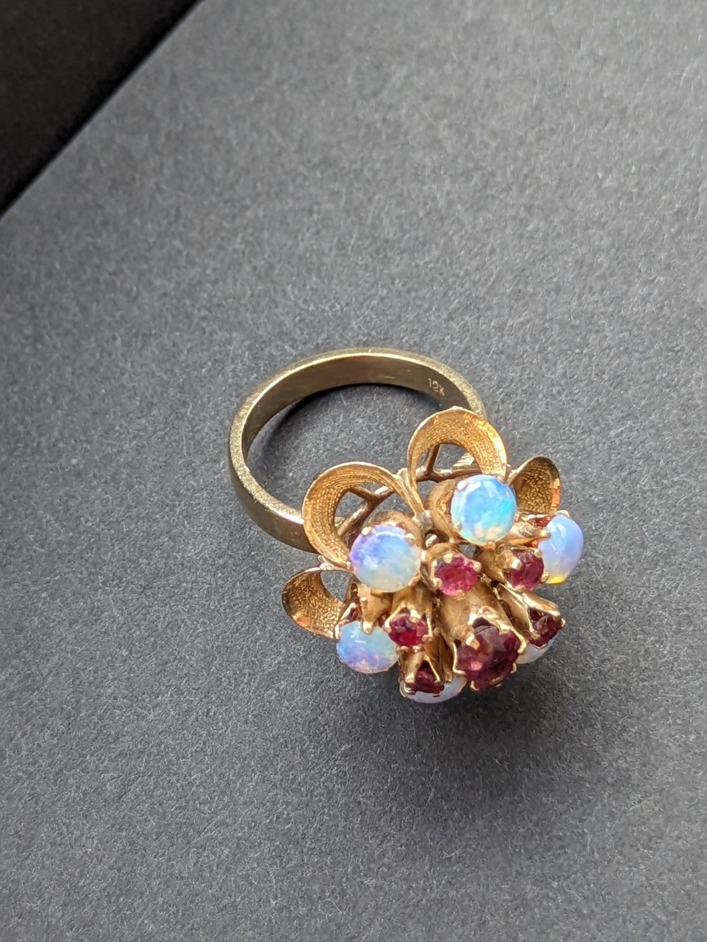 12K Opal and Ruby Ring